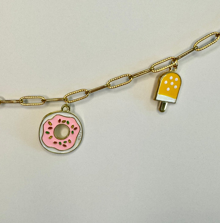 Donut and Popsicle Charm Set