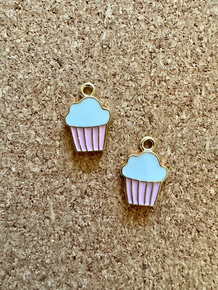 Cupcake and Flower Charm Set