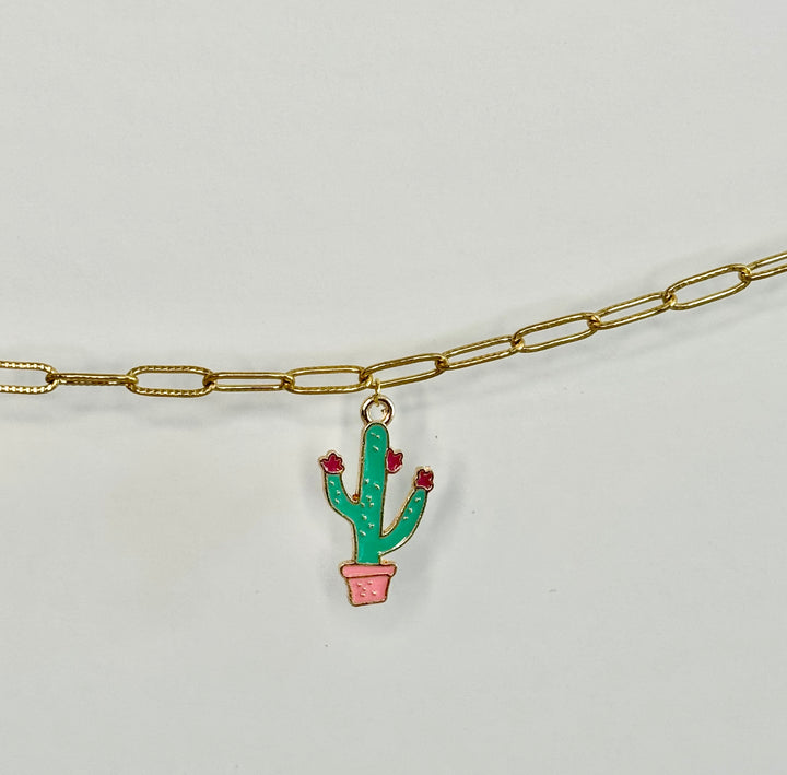 Flower Cactus Charm